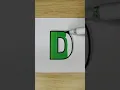 Coloring Alphabet Letter D - Oddly Satisfying