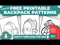 Free Printable Backpack Patterns PDF Download Craft Ideas