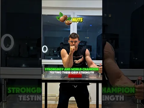 Strongboy and World Champion testing their grip strength #armwrestling