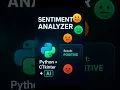 Build a Python Sentiment Analyzer GUI CTkinter VADER Naive Bayes Realtime Emotion Detector