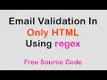 Email validation in HTML without JavaScript