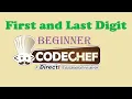 First and Last Digit CodeChef Beginner Level Problem Solved