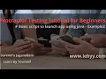 Basic script to launch app using Java - Example2 Protractor tutorial for beginners
