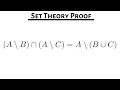 Set Theory Proof Prove that the Relative Complement Distributes over the Intersection of Sets