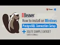 How to Install DBeaver on Windows PostgreSQL Connection Setup SQLite Sample Dataset 2025 Tutorial
