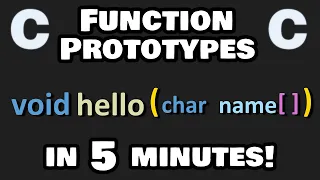 Learn function prototypes in 5 minutes