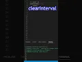 setInterval clearInterval in