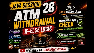 ATM Wit rawal Using If Else in Java Minimum Balance Check Tamil