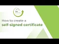 Creating a self signed certificate in Sync Made Easy