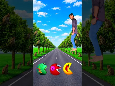 New Colour Monster Pac-Man vs Big monster Pac-Man #youtubeshorts #trending #shorts #vfx #viral