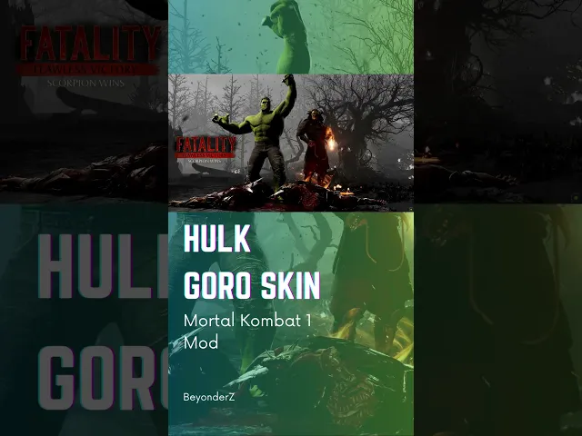 Unleash the beast with the Hulk skin for Goro MK1!