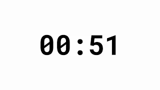 51 Second Countdown Timer - White Background
