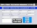 How to create Simple Student Registration Database System in JAVA NET-BEAN S Full Tutorial