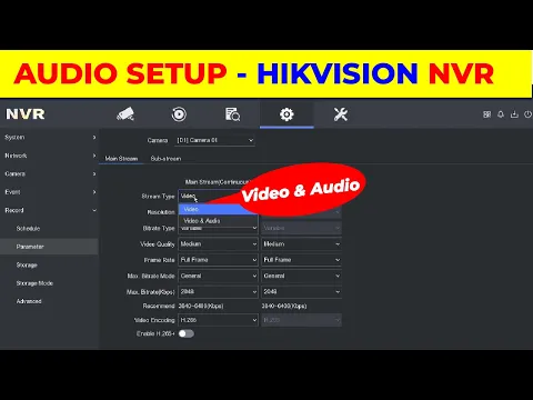 Download MP3 How to setup Audio in Hikvision NVR on GUI interface