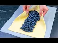 Dessert in 5 minutes Just puff pastry and blueberries