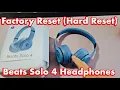 Beats Solo 4 Headphones How to Factory Reset Hard Reset - Problems Connecting or Pairing
