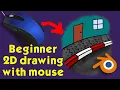 Beginner 2D Drawing using Mouse - Blender Grease Pencil Tutorial