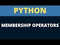 Tutorial Python Membership Operators