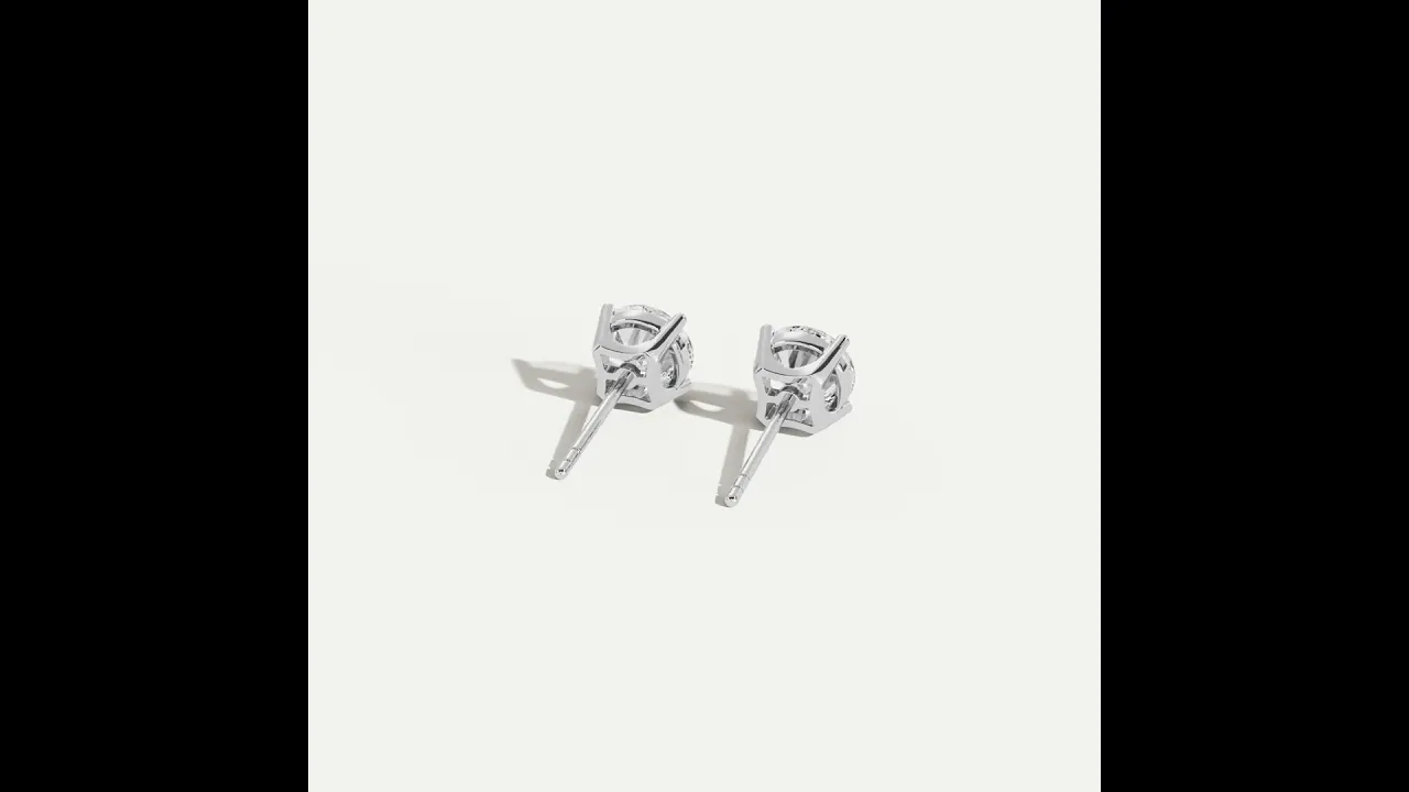 Round Lab-Grown Diamond Solitaire Stud Earrings