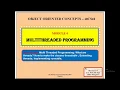 OOC Module 4 Multithreaded Programming Multi tasking multithreading Thread Life cycle Part 10