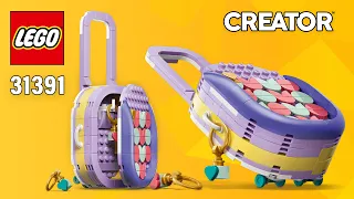 LEGO Creator Rolling Suitcase (31391) Alternate Build for Art Fashion Bag with Storage | Tutorial