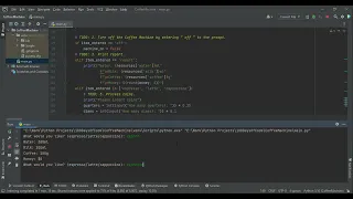 Coffee Machine Project Python