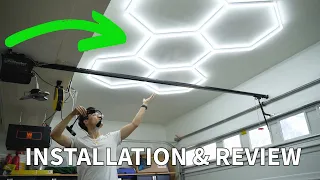 Installing Hexagon Garage Lights in My Garage Review Thoughts High-Brightness Lighting Solution