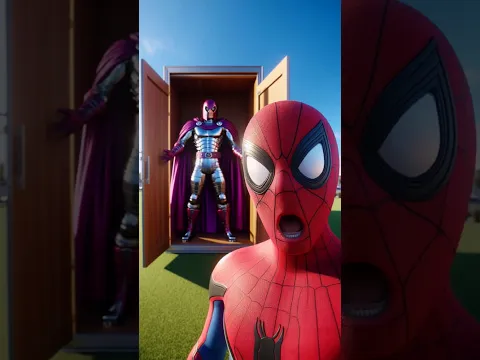 Spider-man ko mila Magneto Suit Phir Jo Hua! 🤣 Spiderman vs Venom vs Pikachu! #spiderman #shorts