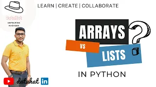 Arrays vs Lists in Python Homogeneous Heterogeneous types Numpy Array Python Programming