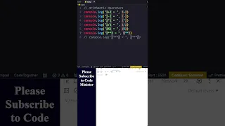 Arithmetic Operators in JavaScript Day 8 of 45 Days JavaScript Challenge