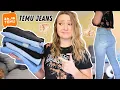 TEMU JEANS REVIEW cheap jeans try on haul