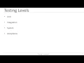 Software Testing Levels