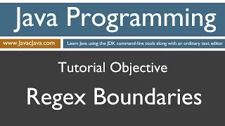Learn Java Programming - Regex Boundaries Tutorial
