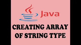 DECLARING STRING TYPE SINGLE DIMENSIONAL ARRAY IN JAVA URDU HINDI