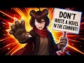 DON T WRITE A NOVEL IN THE COMMENT