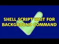 Unix Linux Shell script wait for background command 3 Solutions