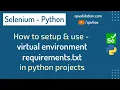 Setup usage of virtual environment requirements txt in python