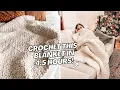 Crochet this blanket in 4 5 hours Beginner friendly pattern CJ Design Blog
