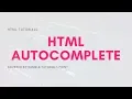 HTML Autocomplete Attribute