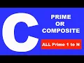 Prime or Composite in C Display all prime numbers 1 to N Readersnepal