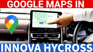 How to use Google Maps in Toyota Innova Hycross Navigation using Android Car Play iPhone