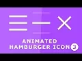 Transforming Hamburger Menu Icon3 - Animated Toggle Icon Tutorial
