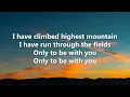 I STILL HAVEN'T FOUND WHAT I'M LOOKING FOR by U2 (Lyric Video)
