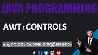 Awt Controls Button Label List Checkbox C hoice Textfield Text Area Java Programming Malayalam Tuto