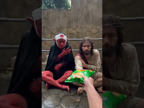 Please help Jesus and Satan #shorts  #kindness  #jesus