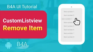 b4a tutorial CLV remove item animation fade slide out