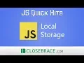 JS Quick Hits 70 - Local Storage