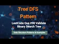 Validate Binary Search Tree Tree DFS Pattern LeetCode 98 Coding Interview Question