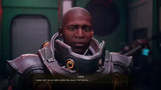 The Outer Worlds - taking out corporate recruits talking to Cassandra