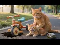 Download Lagu Ginger Falls Off Bike, Mama Cat Takes Him to the Hospital and Cares for Ginger!